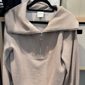 Varley Beige Sweater with Zipper